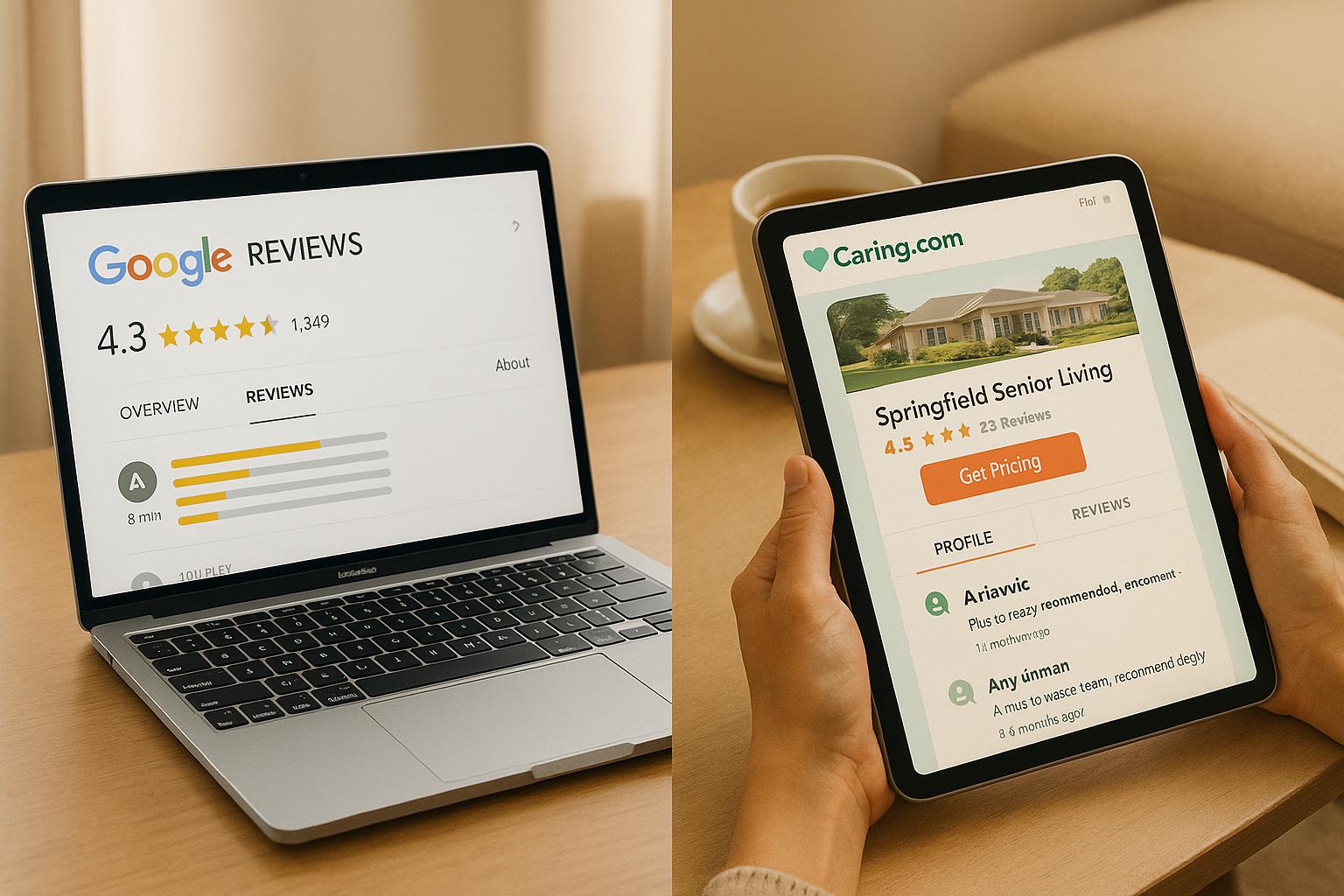 Google Reviews vs. Caring.com: Where to Focus